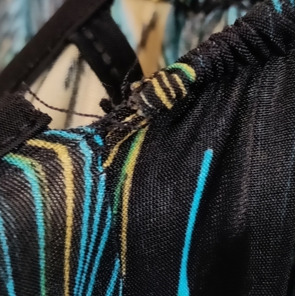 Peacock feathers print bodycon maxi dress size small - Picture 8 of 8